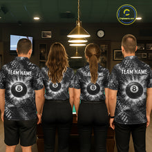 Load image into Gallery viewer, Black White Grunge Pool 8 Ball Billiard Shirt For Women Personalized Ball Billiard Attire Gifts NYN2569