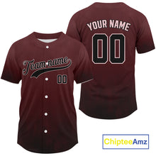 Load image into Gallery viewer, Custom Red Minimalist Baseball Jersey For Men Personalized Classic Baseball Shirt NYN0839