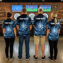 Load image into Gallery viewer, Personalized Thunder Darts Polo &amp; 1/4-Zip Shirt For Women Lightning Dark Blue Dart Attire Jerseys NYN2955
