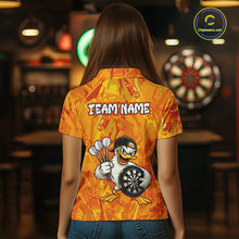 Load image into Gallery viewer, Personalized Funny Duck Darts Polo &amp; 1/4-Zip Shirt For Women Custom Duck Dart Team Dart Jerseys NYN2958
