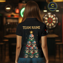 Load image into Gallery viewer, Custom Funny Christmas Darts Shirt For Women Outfits Xmas Holiday Skull Dart Jerseys NYN1279