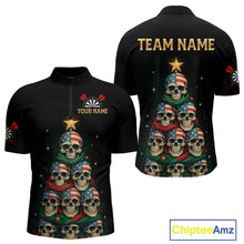 Load image into Gallery viewer, Custom Funny Christmas Darts Shirt For Men Outfits Xmas Holiday Skull Dart Jerseys NYN1279