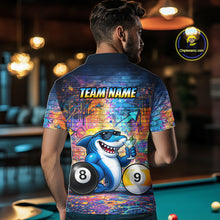 Load image into Gallery viewer, Custom Funny Shark Pool 8 Ball &amp; 9 Ball Men Billiard Shirt Personalized Graffiti Billiard Attire NYN2594