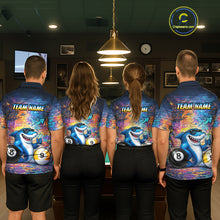 Load image into Gallery viewer, Custom Funny Shark Pool 8 Ball &amp; 9 Ball Men Billiard Shirt Personalized Graffiti Billiard Attire NYN2594