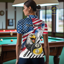 Load image into Gallery viewer, Splatter US Flag Yin And Yang 8 Ball &amp; 9 Ball Women Billiard Shirt Custom Eagle Freedom Billiard Appeal NYN2767