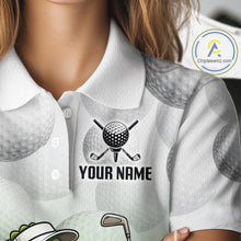 Load image into Gallery viewer, Funny Womens Golf Polo Shirt Custom Alligator Golfer Grass Pattern Golf Team Outfits NYN3397