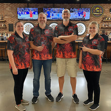 Load image into Gallery viewer, Fire Flames Darts Dragon Red Dart Polo Shirts For Men Personalized Team Dart Jerseys NYN2104