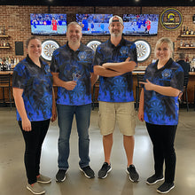 Load image into Gallery viewer, Fire Flames Darts Dragon Purple Dart 1/4-Zip Shirts For Men Personalized Team Dart Jerseys NYN2106