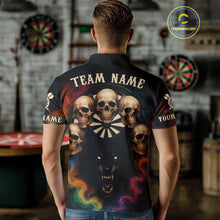 Load image into Gallery viewer, Custom Wolf Skulls Men&#39;s Polo Dart Shirt Colorful Smoke Dart Outfits Jerseys For Darters NYN1323
