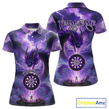 Load image into Gallery viewer, Custom Lightning Purple Dragon Dartboard Darts Polo Shirt For Women Darts Team Jersey NYN0967