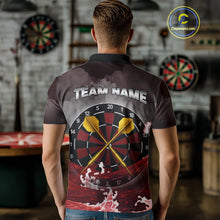 Load image into Gallery viewer, Scarlet Ocean With Golden Arrows - Men's Darts Team Shirt - Custom Name For Players NYN0492