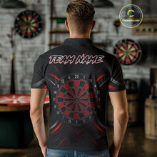 Load image into Gallery viewer, Custom Black-Red Tiger Dartboard Dart Polo Shirt For Men Outfits Tiger Dart Jersey NYN1362