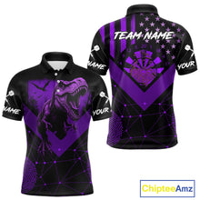 Load image into Gallery viewer, It&#39;s In My DNA Custom Purple Grunge Dart Polo Shirt For Men US Flag Dart Jerseys NYN1367