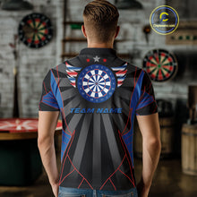 Load image into Gallery viewer, Red And Blue Wings Dartboard Custom Darts Polo Shirt For Men - Darts Team Jersey NYN0726