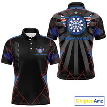 Load image into Gallery viewer, Red And Blue Wings Dartboard Custom Darts Polo Shirt For Men - Darts Team Jersey NYN0726