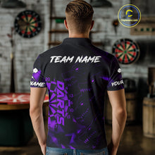 Load image into Gallery viewer, Custom Black And Purple Wolf Dartboard Dart Jersey For Men Outfits Dart Team Jerseys NYN1399