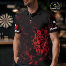 Load image into Gallery viewer, Custom Black And Red Wolf Dartboard Dart Jersey For Men Outfits Dart Team Jerseys NYN1400