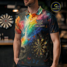 Load image into Gallery viewer, Custom Colorful Smoke Skull Dartboard Men Dart Shirt Outfits Butterflies Dart Jerseys NYN1063
