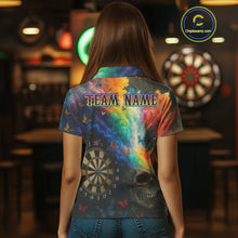 Load image into Gallery viewer, Custom Colorful Smoke Skull Dartboard Women Dart Shirt Outfits Butterflies Dart Jerseys NYN1063