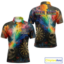 Load image into Gallery viewer, Custom Colorful Smoke Skull Dartboard Men Dart Shirt Outfits Butterflies Dart Jerseys NYN1063