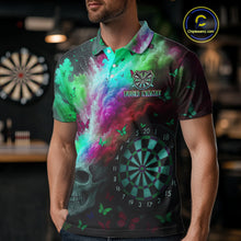 Load image into Gallery viewer, Custom Colorful Smoke Skull Dartboard Men Dart Shirt Outfits Butterflies Dart Jerseys NYN1064