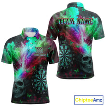 Load image into Gallery viewer, Custom Colorful Smoke Skull Dartboard Men Dart Shirt Outfits Butterflies Dart Jerseys NYN1064