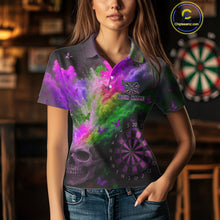 Load image into Gallery viewer, Custom Colorful Smoke Skull Dartboard Women Dart Shirt Outfits Butterflies Dart Jerseys NYN1065