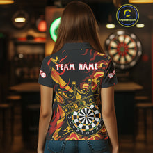 Load image into Gallery viewer, Custom Yellow Honeycomb Bees Skull Dartboards Dart Shirts For Women Dart Team Jerseys NYN0053
