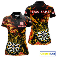 Load image into Gallery viewer, Custom Yellow Honeycomb Bees Skull Dartboards Dart Shirts For Women Dart Team Jerseys NYN0053