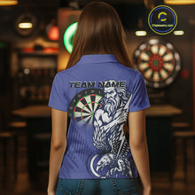Load image into Gallery viewer, Zeus Power Dartboard Purple Darts Shirt For Women - Custom Name &amp; Team For Players NYN0569