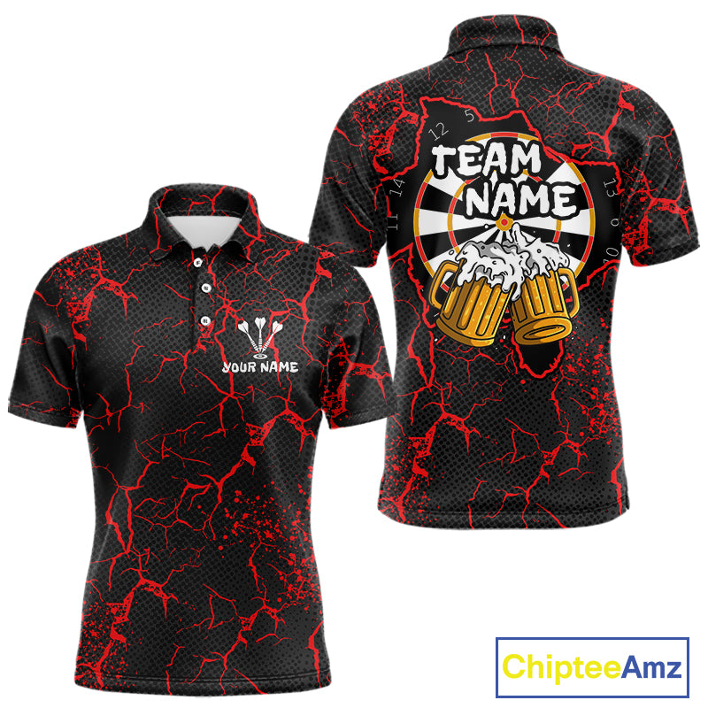 Custom Men's Darts Polo Shirts Playing Darts And Beer For Darts Jersey NYN0774