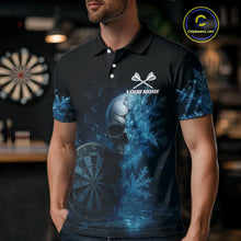 Load image into Gallery viewer, Personalized Icy Skull Dart Shirt Custom Dartboard Team Dart Jerseys For Men NYN1216