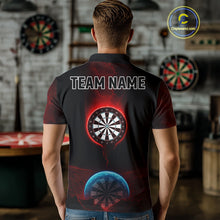 Load image into Gallery viewer, Thunder Dartboards Men's Darts Shirt - Custom Name &amp; Team | Opt1 - Blue Red NYN0631