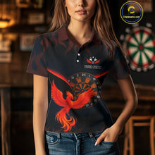 Load image into Gallery viewer, Phoenix Flame Dartboards Women's Darts Shirt - Custom Name &amp; Team Jersey | Opt1 - Orange  NYN0636