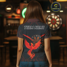 Load image into Gallery viewer, Phoenix Flame Dartboards Women's Darts Shirt - Custom Name &amp; Team Jersey | Opt1 - Orange  NYN0636