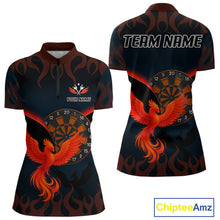 Load image into Gallery viewer, Phoenix Flame Dartboards Women's Darts Shirt - Custom Name &amp; Team Jersey | Opt1 - Orange  NYN0636