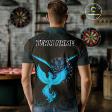 Load image into Gallery viewer, Phoenix Flame Dartboards Men's Darts Shirt - Custom Name &amp; Team Jersey | Opt2 - Turquoise NYN0637