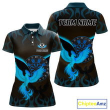 Load image into Gallery viewer, Phoenix Flame Dartboards Women's Darts Shirt - Custom Name &amp; Team Jersey | Opt2 - Turquoise NYN0637