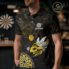 Load image into Gallery viewer, Bee &amp; Dart Arrow Honeycomb Darts Shirt For Men Custom Name &amp; Team Jersey | Opt1 NYN0651