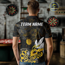 Load image into Gallery viewer, Bee &amp; Dart Arrow Honeycomb Darts Shirt For Men Custom Name &amp; Team Jersey | Opt1 NYN0651