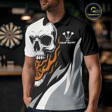 Load image into Gallery viewer, Custom Orange Flame Dartboard Darts Jersey For Men Outfit Dart Team Jersey NYN1269