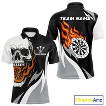 Load image into Gallery viewer, Custom Orange Flame Dartboard Darts Jersey For Men Outfit Dart Team Jersey NYN1269