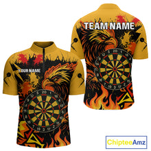 Load image into Gallery viewer, Custom Black And Yellow Flaming Eagle Darts Shirt For Men Outfits Grunge Dart Jersey NYN0399