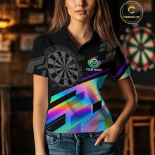 Load image into Gallery viewer, Custom Dartboard Holographic Dart Shirt For Women Outfit Polo Dart Team Jersey NYN1335