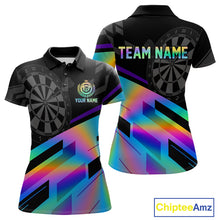 Load image into Gallery viewer, Custom Dartboard Holographic Dart Shirt For Women Outfit Polo Dart Team Jersey NYN1335