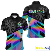 Load image into Gallery viewer, Custom Dartboard Holographic Dart Shirt For Men Outfit Polo Dart Team Jersey NYN1335