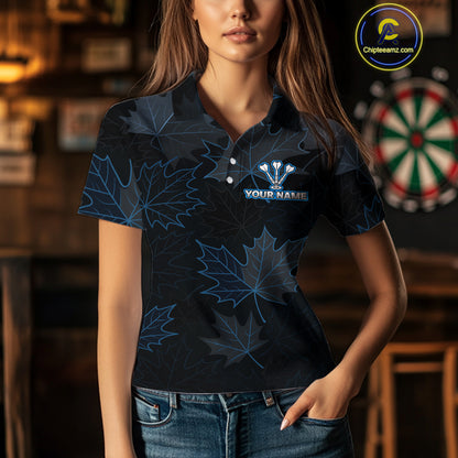 Floral Fury Bull Dartboard - Women's Blue Darts Shirt - Custom Name For Players NYN0487