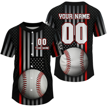Custom Men's Baseball Jersey Personalized Patriotic Baseball, Baseball Shirt For Newborn NYN1114