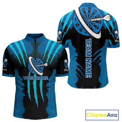 Blue Darts Shirt With Claw Mark Design – Custom Team & Name Shirt For Women NYN0340