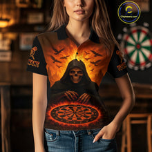 Load image into Gallery viewer, Custom Dart Jerseys For Women Skull Flame Dartboard, Outfits Dart Team Shirts NYN1228